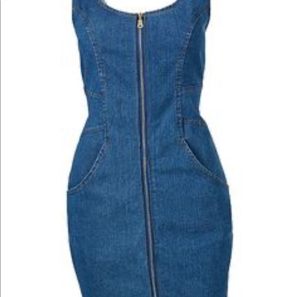 Iris ,Zipper detail, Denim dress. - Picture 2 of 10